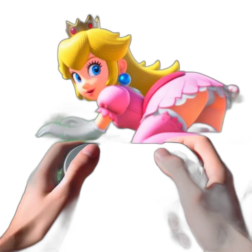 crown, dress, weapon, staff, 3d render, concept art, vaporwave, pixel art transparent PNG cut-out