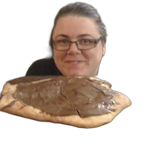 food, creature, face, animal, photorealistic, woman, glasses, smiles transparent PNG cut-out