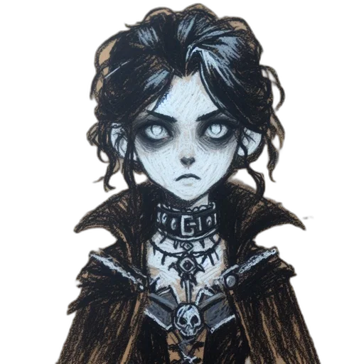 face, mask, staff, creature, concept art, fantasy art, watercolor, comic book art transparent PNG cut-out