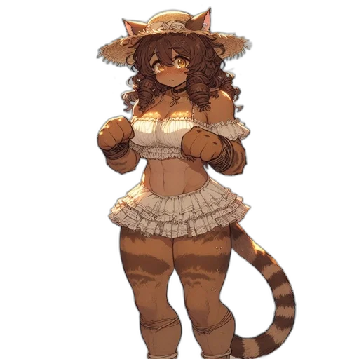 staff, hat, dress, creature, fantasy art, pixel art, concept art, watercolor transparent PNG cut-out