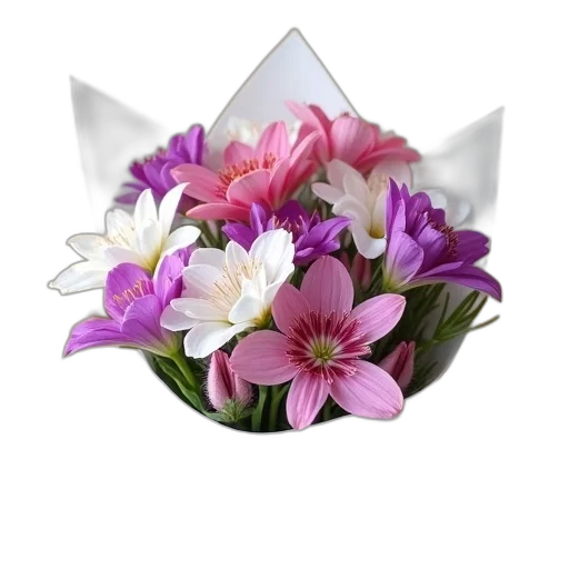 flower, crown, jewelry, photorealistic, 3d render, bouquet, flowers, mix transparent PNG cut-out