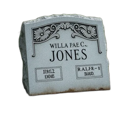 weapon, jewelry, jacket, food, 3d render, weathered, gravestone, names transparent PNG cut-out