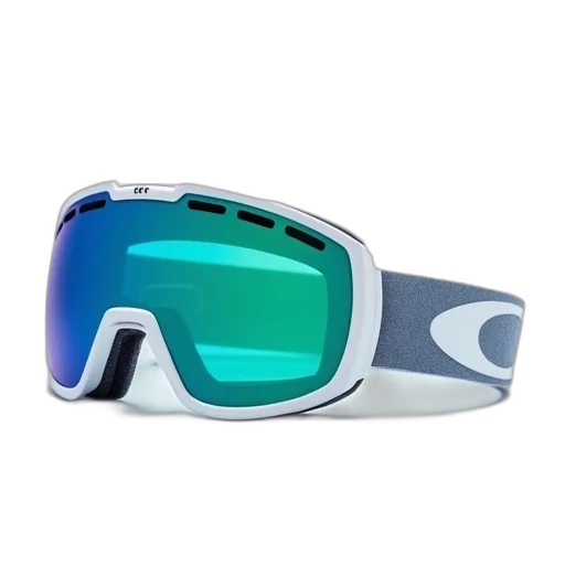 3d render, picture, oakley, youth, prospect, goggles, white, blue transparent PNG cut-out