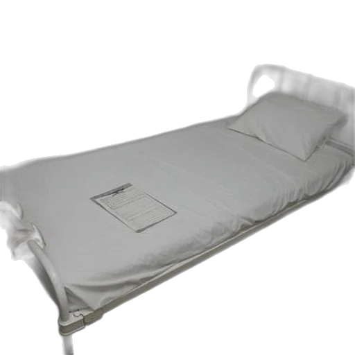 furniture, white, metal, bed, frame, single, pillow, clipboard transparent PNG cut-out
