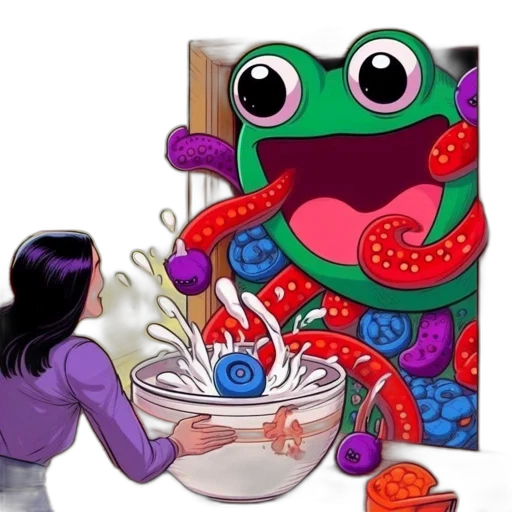 food, creature, concept art, underwater, outer space, lady, reacts, shock transparent PNG cut-out