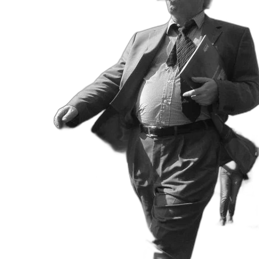 jacket, staff, concept art, man, suit, tie, walks, down transparent PNG cut-out