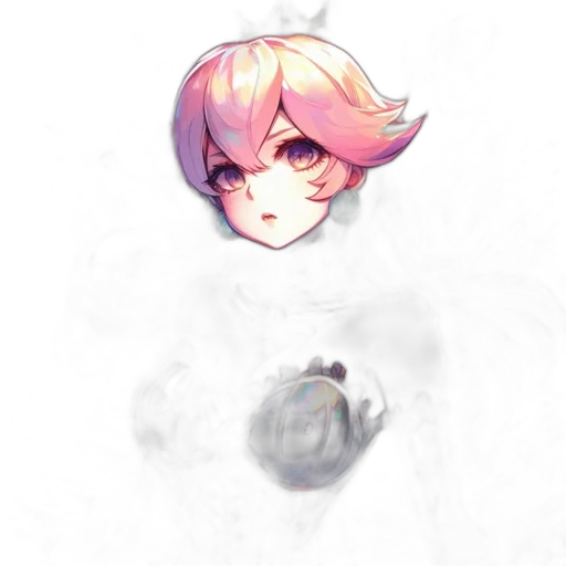 mask, face, weapon, staff, pixel art, watercolor, concept art, anime transparent PNG cut-out