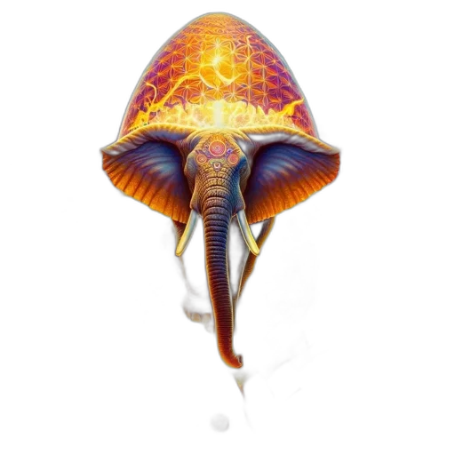 dragon, animal, creature, concept art, fantasy art, watercolor, photorealistic, elephant transparent PNG cut-out