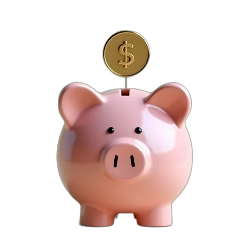jewelry, 3d render, piggy, bank transparent PNG cut-out