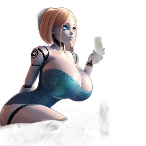 robot, weapon, concept art, fantasy art, cyberpunk, 3d render, outer space, snow transparent PNG cut-out