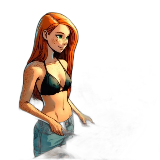 dress, staff, concept art, comic book art, fantasy art, cartoon, underwater, beach transparent PNG cut-out