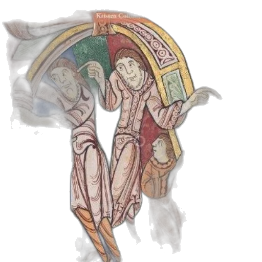 staff, crown, sword, watercolor, medieval, manuscript, illustration, depicts transparent PNG cut-out