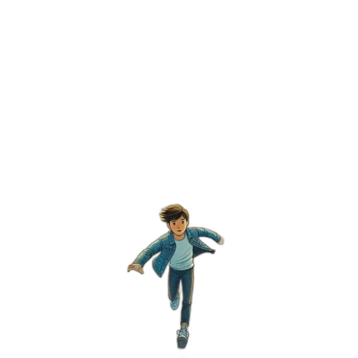 jacket, robot, creature, staff, concept art, 3d render, pixel art, cartoon transparent PNG cut-out