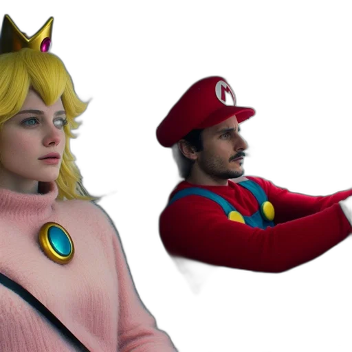 hat, jacket, concept art, 3d render, comic book art, vaporwave, two, characters transparent PNG cut-out