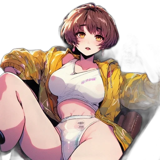 jacket, robot, dress, staff, anime, concept art, pixel art, watercolor transparent PNG cut-out