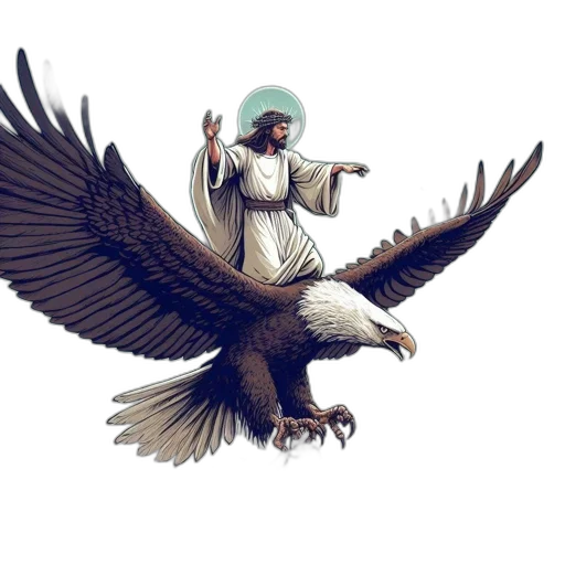concept art, fantasy art, pixel art, photorealistic, deity, significant, figure, rides transparent PNG cut-out
