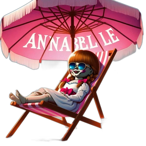umbrella, animal, 3d render, concept art, cartoon, photorealistic, beach, doll transparent PNG cut-out