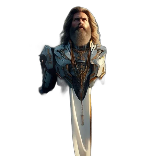 sword, staff, fantasy art, concept art, 3d render, pixel art, regal, man transparent PNG cut-out
