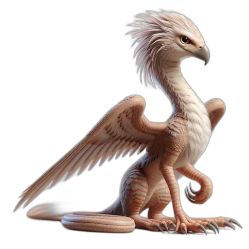 dragon, creature, animal, staff, fantasy art, concept art, 3d render, pixel art transparent PNG cut-out