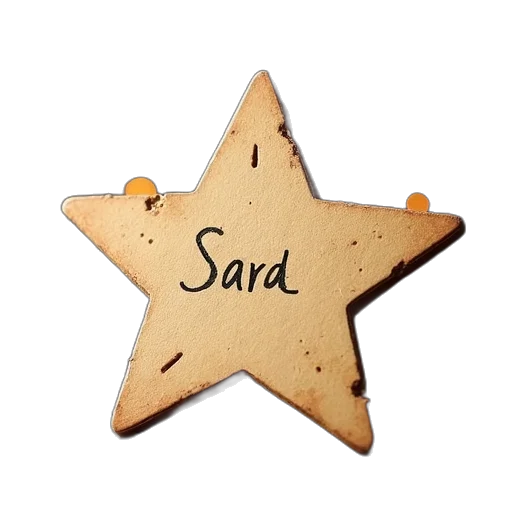 staff, food, jewelry, 3d render, old, fashioned, star, card transparent PNG cut-out
