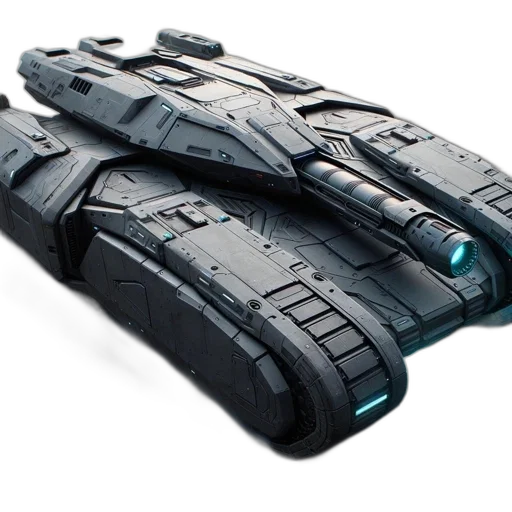 weapon, concept art, 3d render, cyberpunk, advanced, futuristic, armored, vehicle transparent PNG cut-out