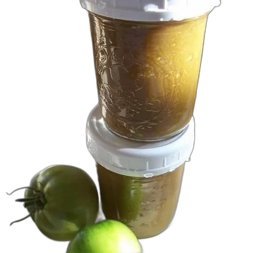 food, bottle, crown, two, jars, homemade, jam, green transparent PNG cut-out