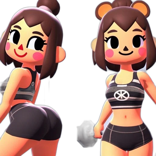 3d render, concept art, cartoon, pixel art, monochrome, two, females, share transparent PNG cut-out