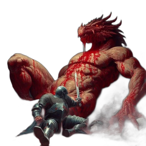 dragon, creature, concept art, fantasy art, comic book art, pixel art, red, cavernous transparent PNG cut-out