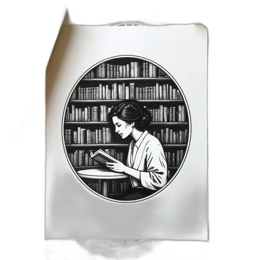 furniture, staff, black, white, illustration, woman, seated, table transparent PNG cut-out
