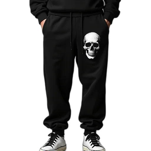 jacket, cyberpunk, 3d render, concept art, monochrome, black, logo, pants transparent PNG cut-out