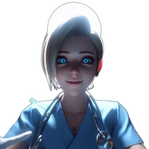 staff, face, robot, mask, concept art, anime, cartoon, photorealistic transparent PNG cut-out