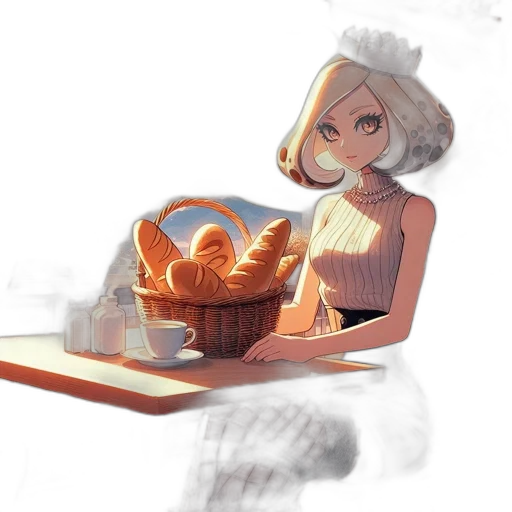 food, crown, dress, robot, concept art, watercolor, fantasy art, pixel art transparent PNG cut-out