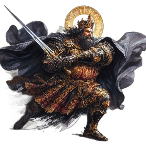 sword, weapon, fantasy art, concept art, photorealistic, comic book art, golden, regally transparent PNG cut-out