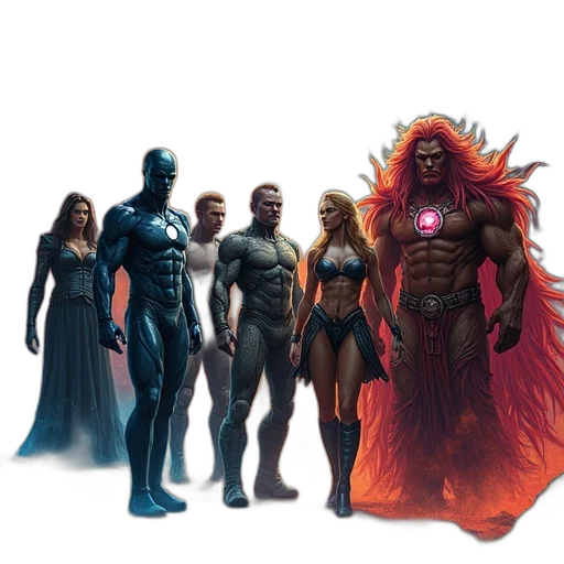 concept art, comic book art, fantasy art, 3d render, dark, fantastic, variants, cover transparent PNG cut-out