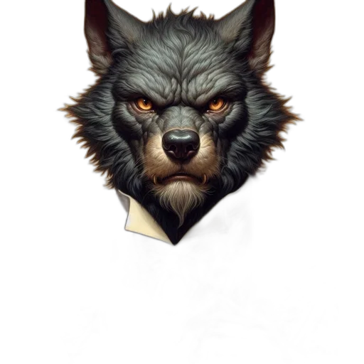 face, mask, staff, animal, fantasy art, concept art, watercolor, photorealistic transparent PNG cut-out