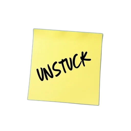 staff, yellow, sticky, note, word, unstuck, written, black transparent PNG cut-out