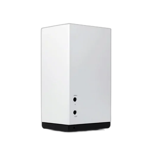 robot, furniture, 3d render, sleek, modern, white, computer, tower transparent PNG cut-out