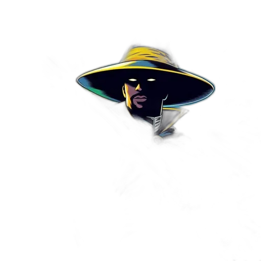 hat, umbrella, mask, robot, concept art, pixel art, 3d render, comic book art transparent PNG cut-out