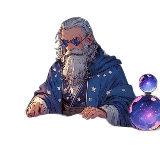 staff, dragon, fantasy art, concept art, pixel art, watercolor, blue, elderly transparent PNG cut-out
