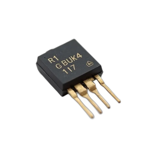 crown, small, electronic, component, black, body, gold, pins transparent PNG cut-out