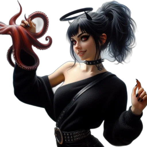 staff, concept art, fantasy art, comic book art, 3d render, woman, halo-like, ring transparent PNG cut-out