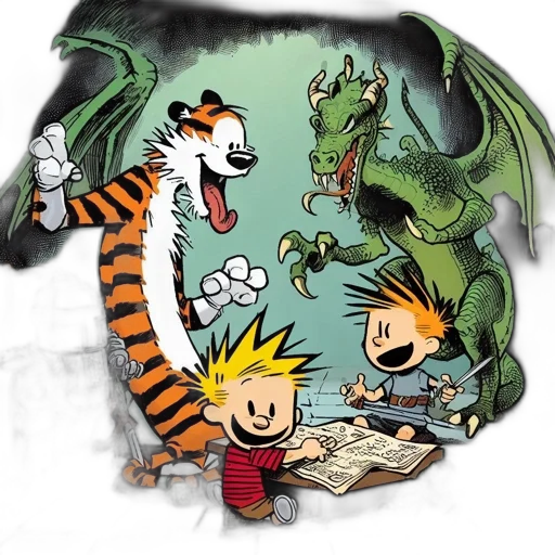 dragon, creature, comic book art, concept art, fantasy art, cartoon, fire, underwater transparent PNG cut-out