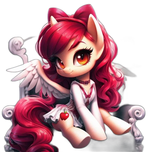 staff, fantasy art, pixel art, concept art, anime, red, anthropomorphic, horse-human transparent PNG cut-out