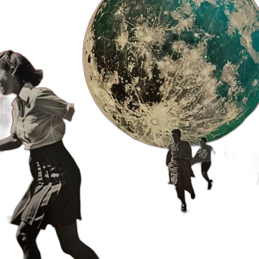 concept art, outer space, earth tones, surreal, collage, features, red, sky transparent PNG cut-out