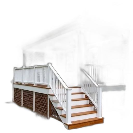 furniture, building, 3d render, photorealistic, concept art, modern, porch, white transparent PNG cut-out
