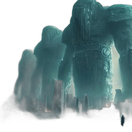 robot, creature, concept art, fantasy art, 3d render, comic book art, fog, underwater transparent PNG cut-out