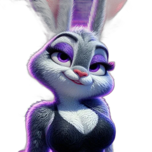 animal, dress, creature, 3d render, concept art, photorealistic, cartoon, rabbit transparent PNG cut-out