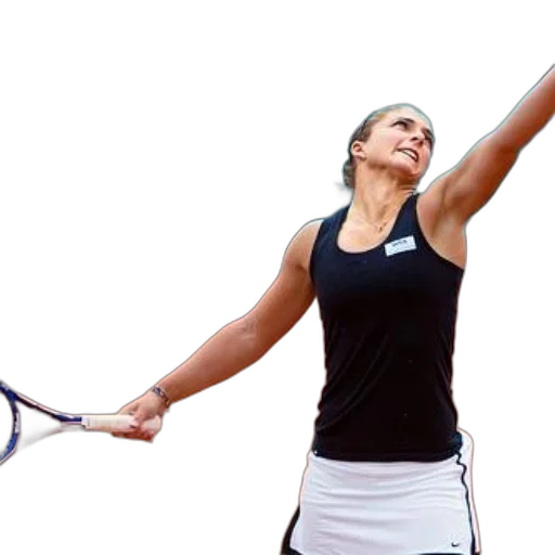 dress, photorealistic, female, tennis, player, black, tank, top transparent PNG cut-out