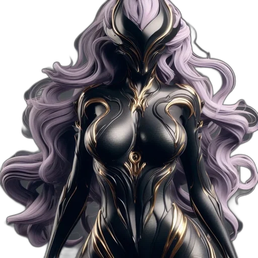 mask, dress, crown, hair, concept art, comic book art, fantasy art, anime transparent PNG cut-out
