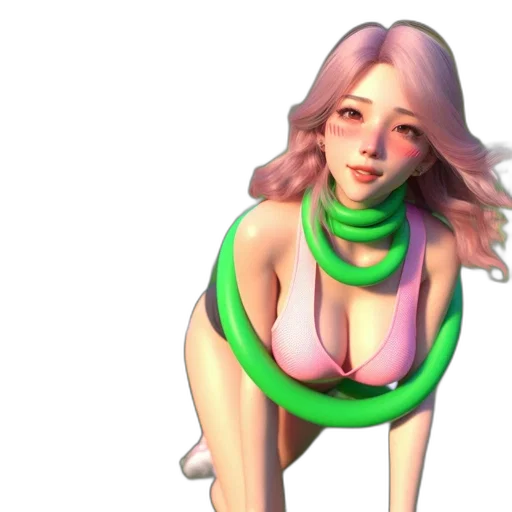 jewelry, staff, dress, 3d render, concept art, vaporwave, fantasy art, pastel transparent PNG cut-out